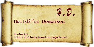 Hollósi Domonkos névjegykártya