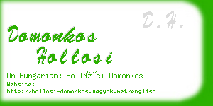 domonkos hollosi business card